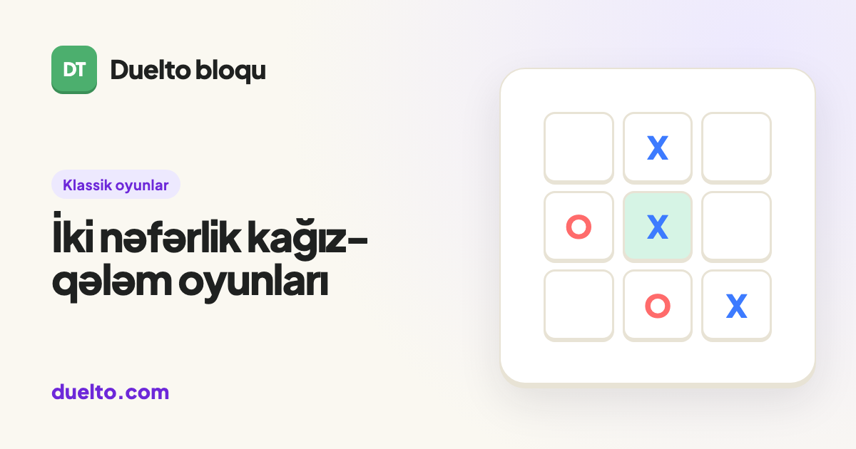 İki nəfərlik kağız-qələm oyunları