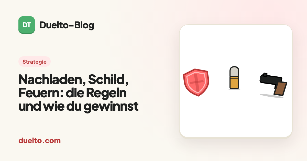 Nachladen, Schild, Feuern: die Regeln und wie du gewinnst