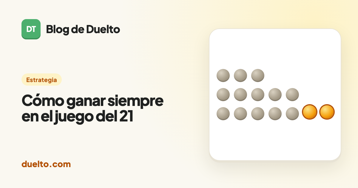 Cómo ganar siempre en el juego del 21