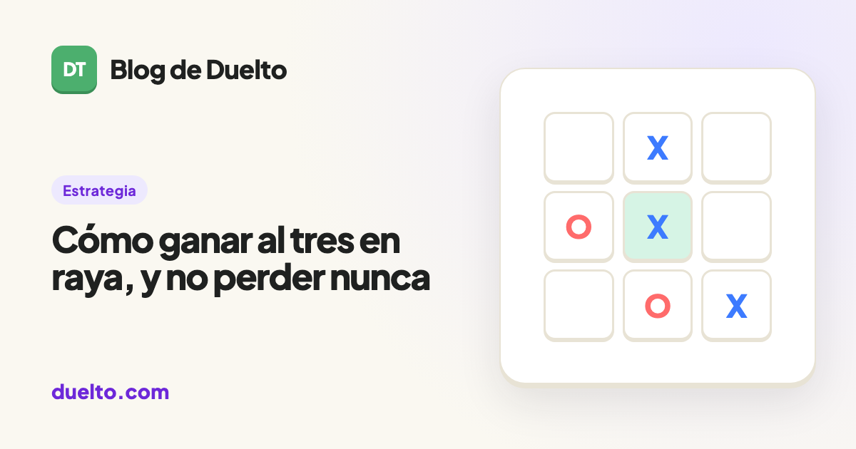 Cómo ganar al tres en raya, y no perder nunca