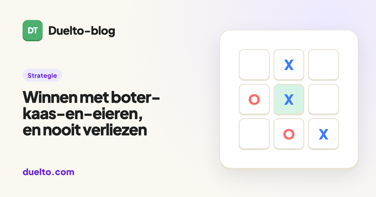 Winnen met boter-kaas-en-eieren, en nooit verliezen