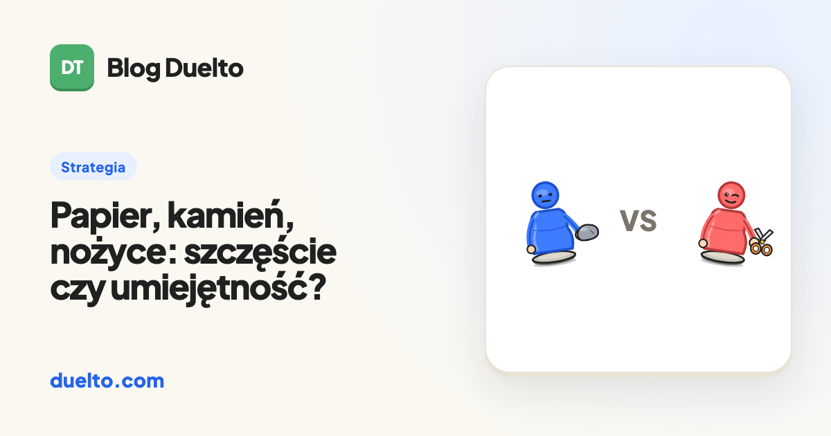 Papier, kamień, nożyce: szczęście czy umiejętność?